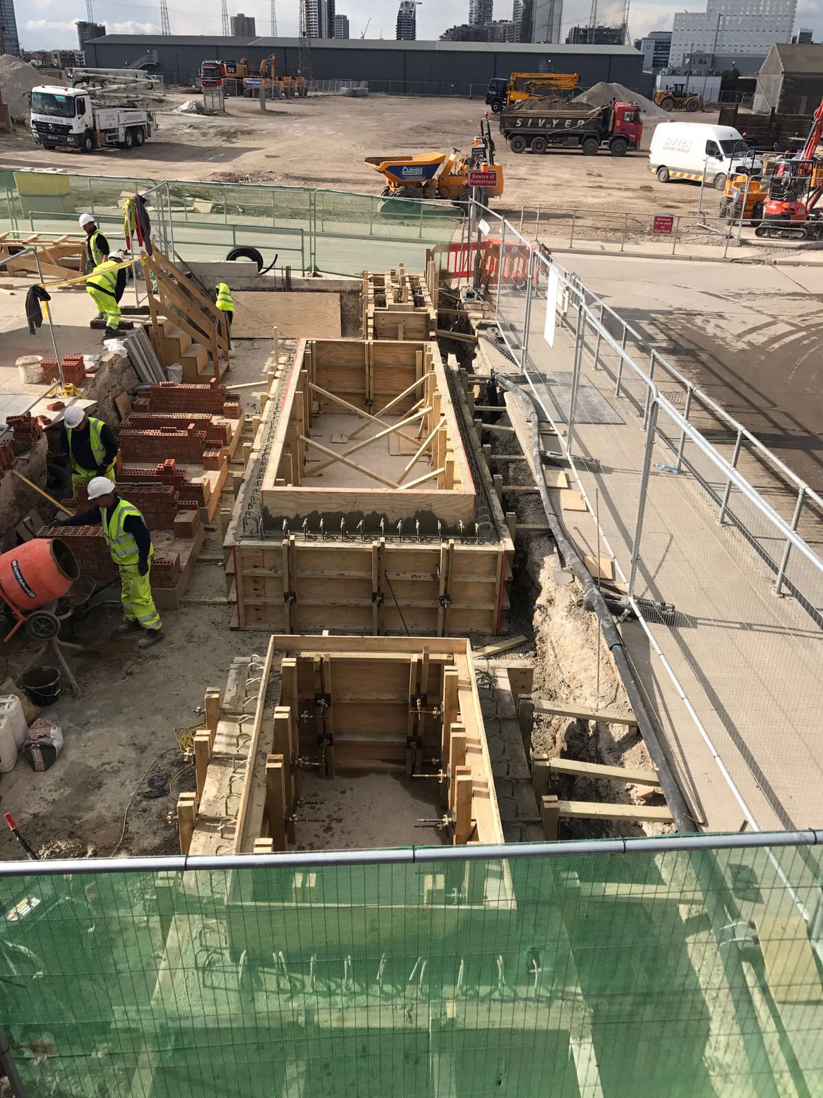 Civil engineering works on a UK construction site — Elm Site Services